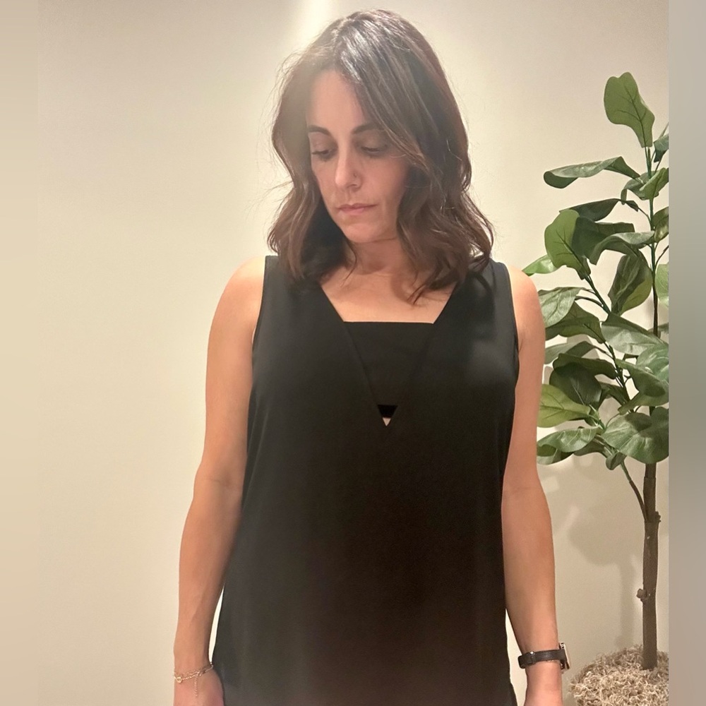 Express V-Neck Black Top
